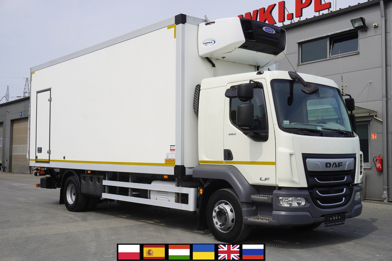 DAF LF 16.260 / Jegger Refrigerator / Carrier Supra 750 / DHOLLANDIA 1500 kg / Sleeper cab - Kühlkoffer LKW: das Bild 1 DAF LF 16.260 / Jegger Refrigerator / Carrier Supra 750 / DHOLLANDIA 1500 kg / Sleeper cab - Kühlkoffer LKW: das Bild 1