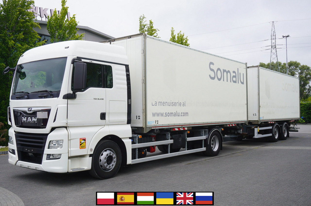 MAN TGX 18.430 / 18 EPAL box / Fruehauf 18 EPAL box trailer / 2021 - Koffer LKW: das Bild 1 MAN TGX 18.430 / 18 EPAL box / Fruehauf 18 EPAL box trailer / 2021 - Koffer LKW: das Bild 1