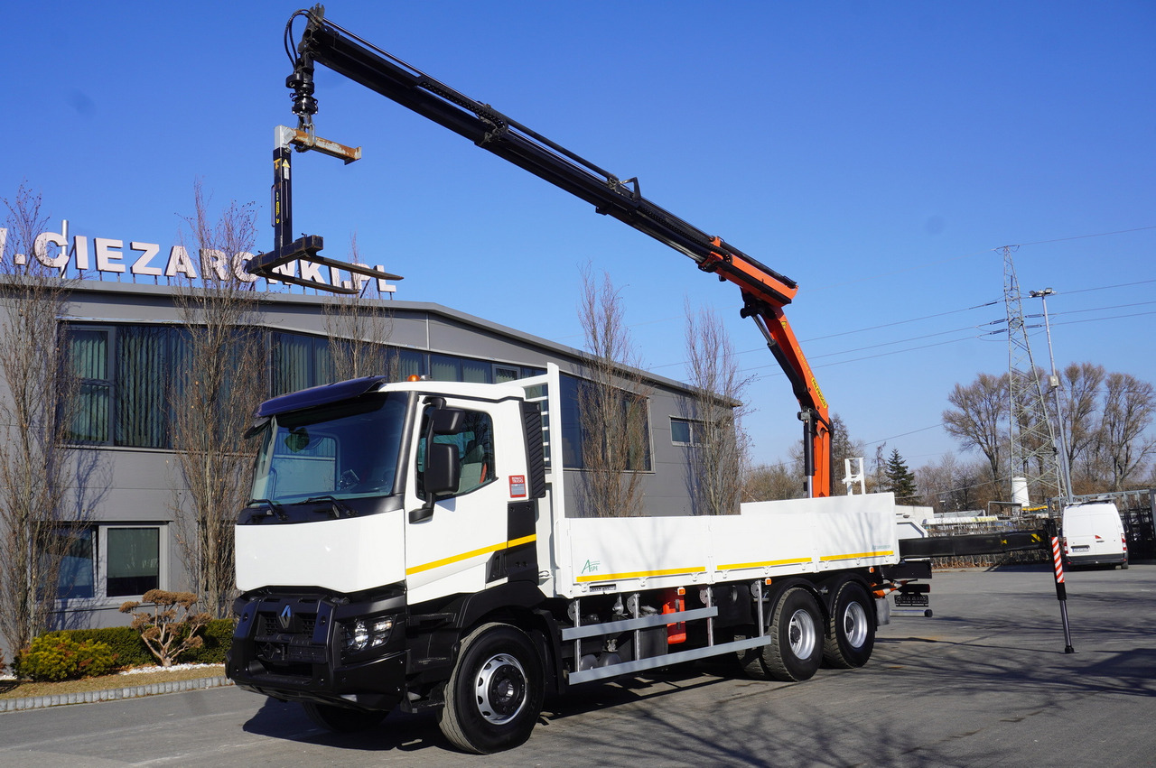 Pritsche LKW, Autokran RENAULT C380 / 6x4 / HDS Palfinger PK 18002-EH 6000 kg: das Bild 1