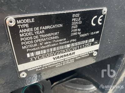 YANMAR SV22 (Unused) - Minibagger: das Bild 5 YANMAR SV22 (Unused) - Minibagger: das Bild 5