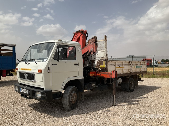 1992 MAN 10.150 Hiab 8080-3 on 4x2 Dump Truck with Crane - Schlegelmäher/ Mulcher: das Bild 3 1992 MAN 10.150 Hiab 8080-3 on 4x2 Dump Truck with Crane - Schlegelmäher/ Mulcher: das Bild 3