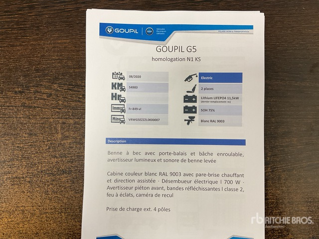 2020 Goupil G5E 4x2 Electric Utility Vehicle - Kommunal-/ Sonderfahrzeug: das Bild 3 2020 Goupil G5E 4x2 Electric Utility Vehicle - Kommunal-/ Sonderfahrzeug: das Bild 3