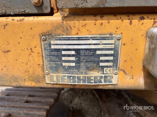 2004 Liebherr R944B HDSL Litronic Pelle Sur Chenilles Tracked Excavator - Kettenbagger: das Bild 4 2004 Liebherr R944B HDSL Litronic Pelle Sur Chenilles Tracked Excavator - Kettenbagger: das Bild 4