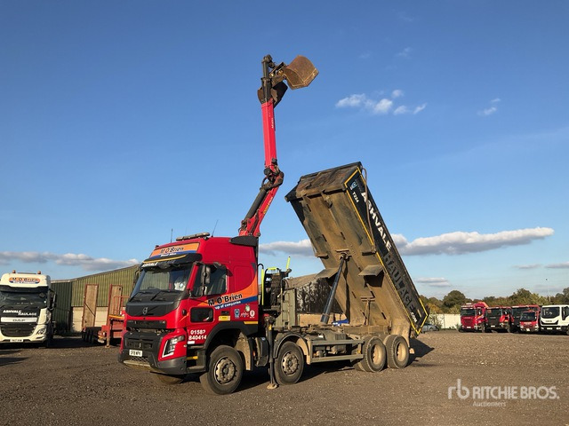 2018 Volvo FMX 8x4 Twin-Steer Sleeper Dump Truck with Crane - Kipper: das Bild 1 2018 Volvo FMX 8x4 Twin-Steer Sleeper Dump Truck with Crane - Kipper: das Bild 1