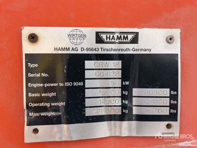 2004 Hamm GRW18 8 Wheel Pneumatic Roller - Schlegelmäher/ Mulcher: das Bild 2 2004 Hamm GRW18 8 Wheel Pneumatic Roller - Schlegelmäher/ Mulcher: das Bild 2