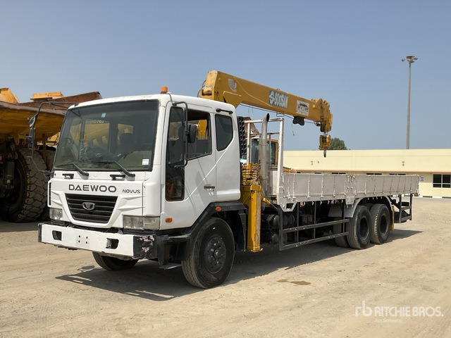 2008 Daewoo Novus K9A6F Soosan SCS746L Straight Boom on 6x4 Boom Truck - Luftkompressor: das Bild 1 2008 Daewoo Novus K9A6F Soosan SCS746L Straight Boom on 6x4 Boom Truck - Luftkompressor: das Bild 1