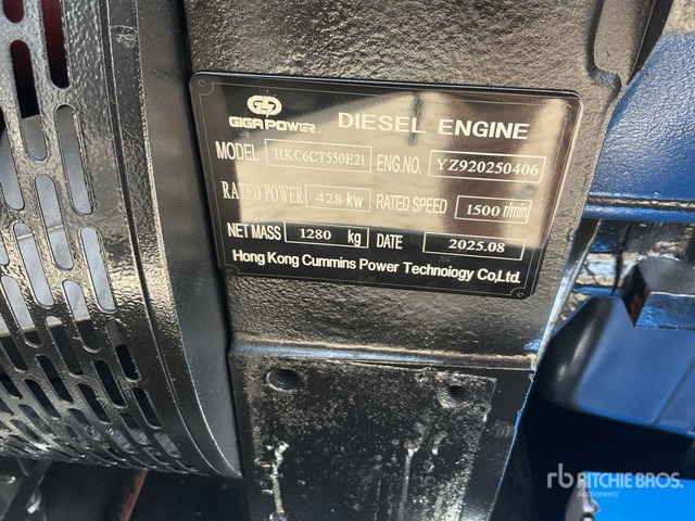 Stromgenerator 2025 Giga Power LT-W400GF 500 kVA Skid-Mounted (Unused) Generator Set: das Bild 6