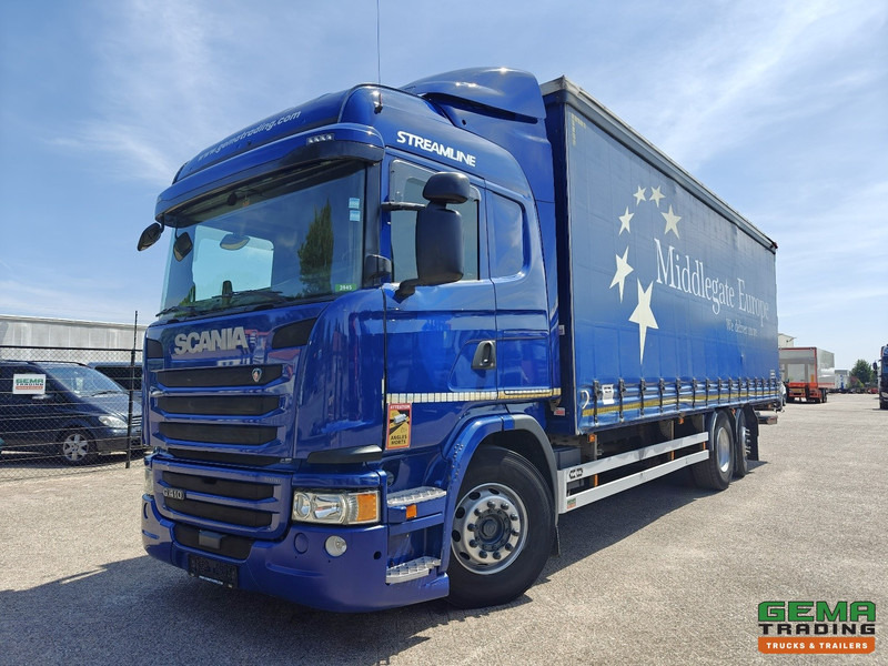 Scania G410 6x2/4 Streamline Euro6 - Retarder - Schuifzeilenbak 8.2M + Laadklep 1500kg - Smart Tacho V2 - Plane LKW: das Bild 1 Scania G410 6x2/4 Streamline Euro6 - Retarder - Schuifzeilenbak 8.2M + Laadklep 1500kg - Smart Tacho V2 - Plane LKW: das Bild 1