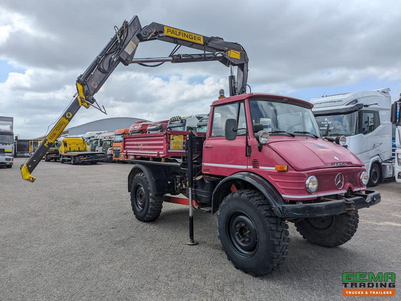 Unimog 416/U1100 4x4 - Hiab PK4600A - Open laadbak - Lier - Vangmuil/trekhaak - Mercedes Benz - Autokran: das Bild 2 Unimog 416/U1100 4x4 - Hiab PK4600A - Open laadbak - Lier - Vangmuil/trekhaak - Mercedes Benz - Autokran: das Bild 2