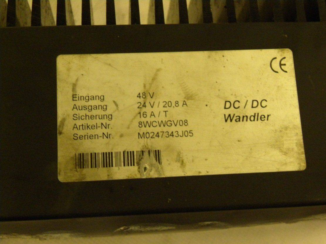 Converter DC-DC 48/24 V, 20.8 A for Mitsubishi - Elektrische Ausrüstung für Flurförderzeug: das Bild 2 Converter DC-DC 48/24 V, 20.8 A for Mitsubishi - Elektrische Ausrüstung für Flurförderzeug: das Bild 2