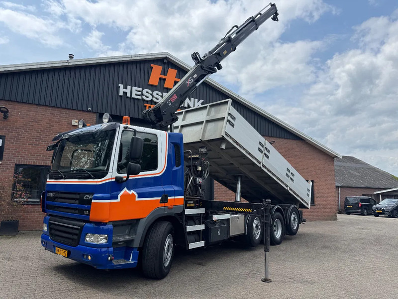 DAF CF 85.360 8X2 3 Zijdige kipper HIAB 16 t/m kraan AHK Top condition - Kipper, Autokran: das Bild 1 DAF CF 85.360 8X2 3 Zijdige kipper HIAB 16 t/m kraan AHK Top condition - Kipper, Autokran: das Bild 1