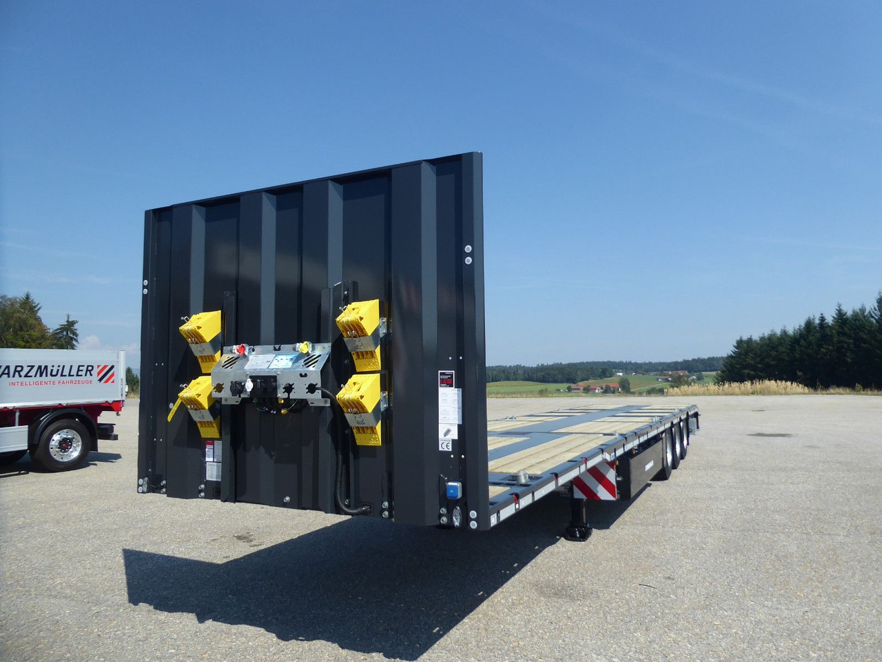 Schwarzmüller 3Achs Tele Rampen TwistLock40+2x20"SAF Lenk+Lift - Pritschenauflieger/ Plattformauflieger: das Bild 5 Schwarzmüller 3Achs Tele Rampen TwistLock40+2x20"SAF Lenk+Lift - Pritschenauflieger/ Plattformauflieger: das Bild 5