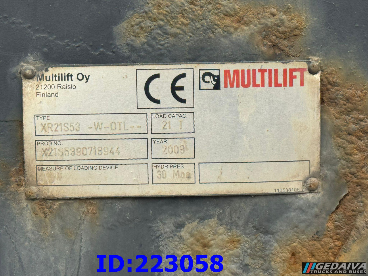 HIAB Multilift XR21S53 - Andere Technik: das Bild 2 HIAB Multilift XR21S53 - Andere Technik: das Bild 2