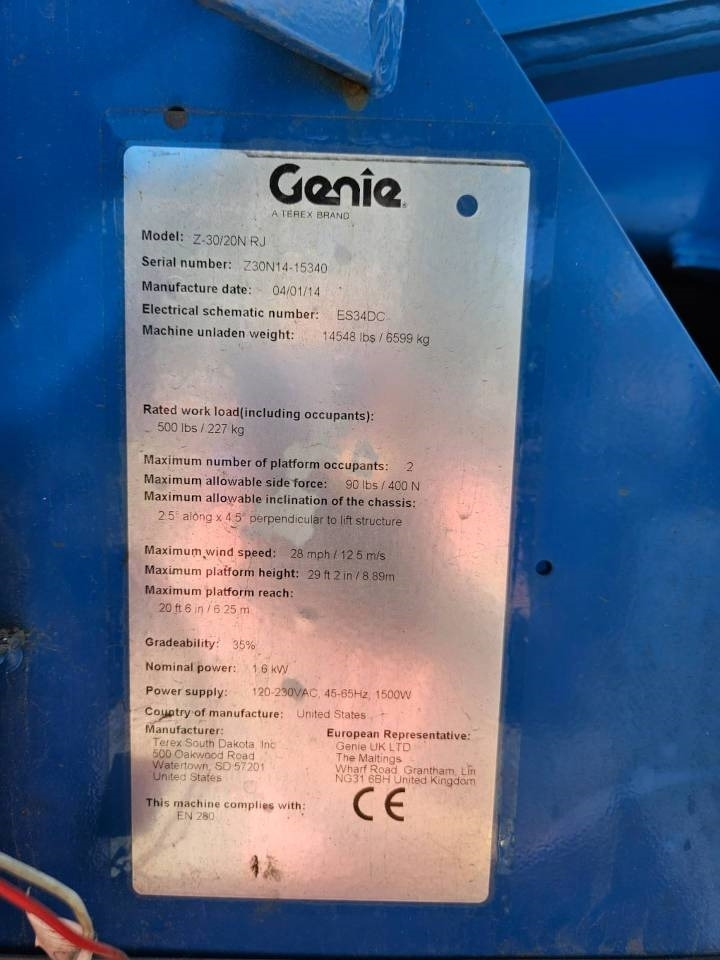 Genie Z 30/20 N RJ - Gelenkarmbühne: das Bild 5 Genie Z 30/20 N RJ - Gelenkarmbühne: das Bild 5