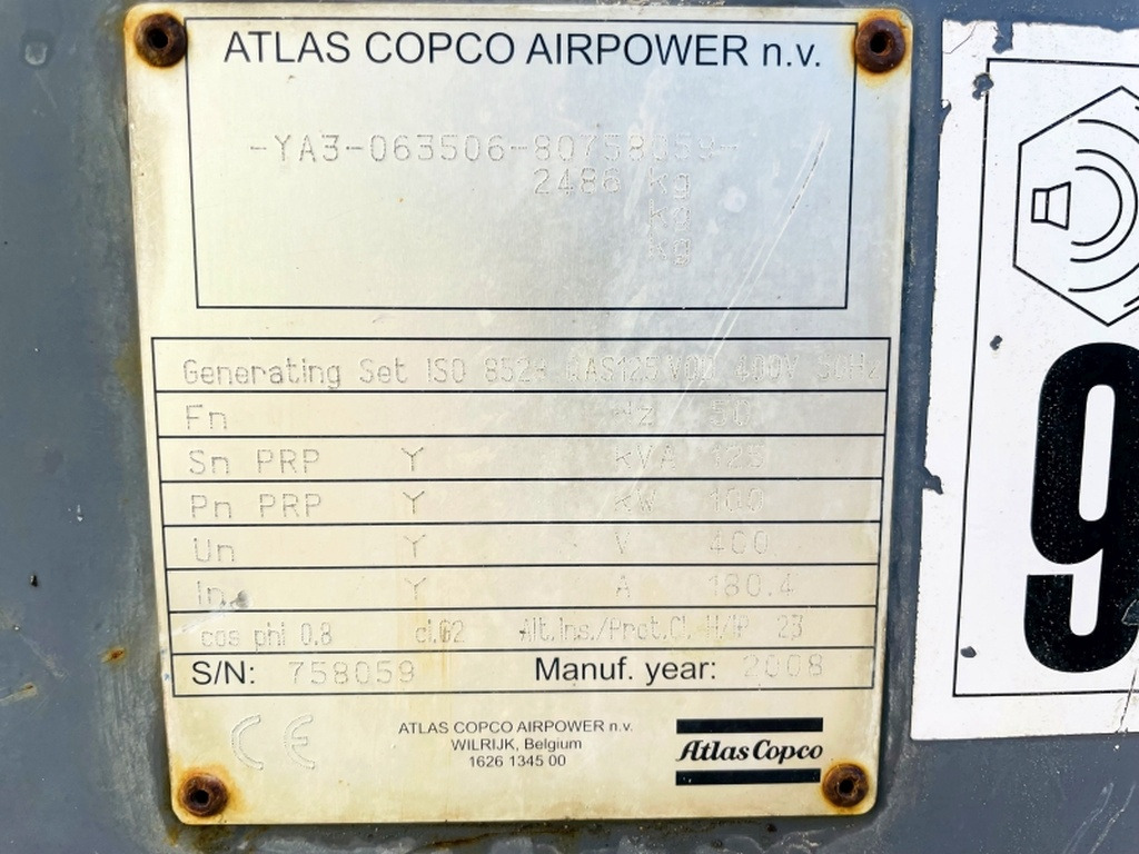 Atlas Copco QAS125 (3945) - Stromgenerator: das Bild 3 Atlas Copco QAS125 (3945) - Stromgenerator: das Bild 3