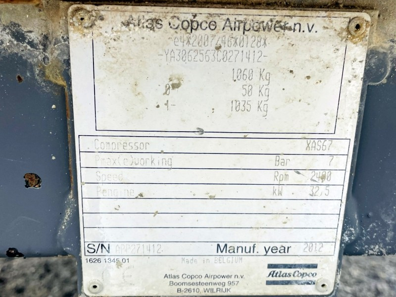 Atlas Copco XAS67 (3826) - Luftkompressor: das Bild 3 Atlas Copco XAS67 (3826) - Luftkompressor: das Bild 3