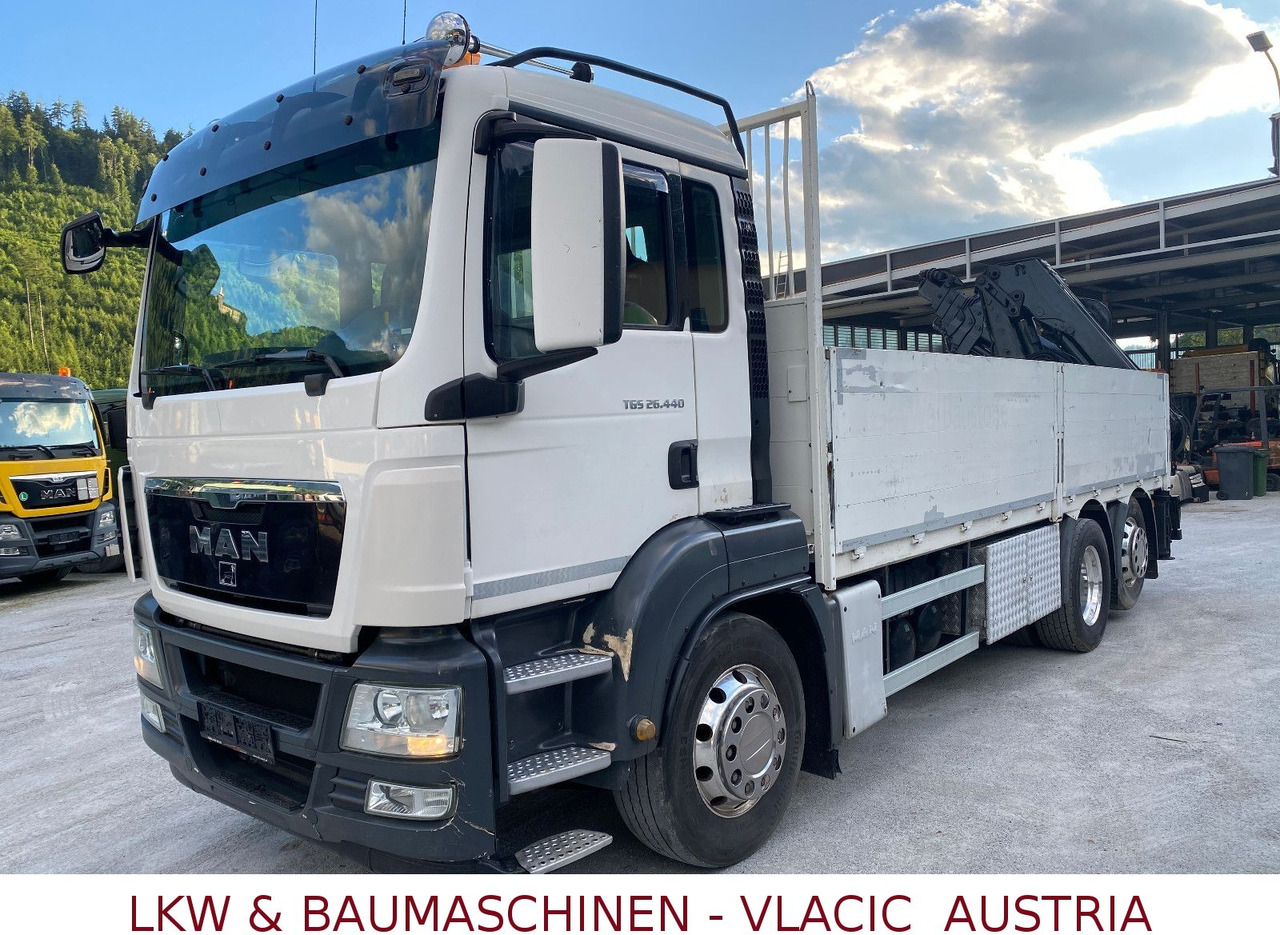 MAN 26.440 mit Kran HIAB 166 5XHydraulikauschub - Pritsche LKW, Autokran: das Bild 1 MAN 26.440 mit Kran HIAB 166 5XHydraulikauschub - Pritsche LKW, Autokran: das Bild 1
