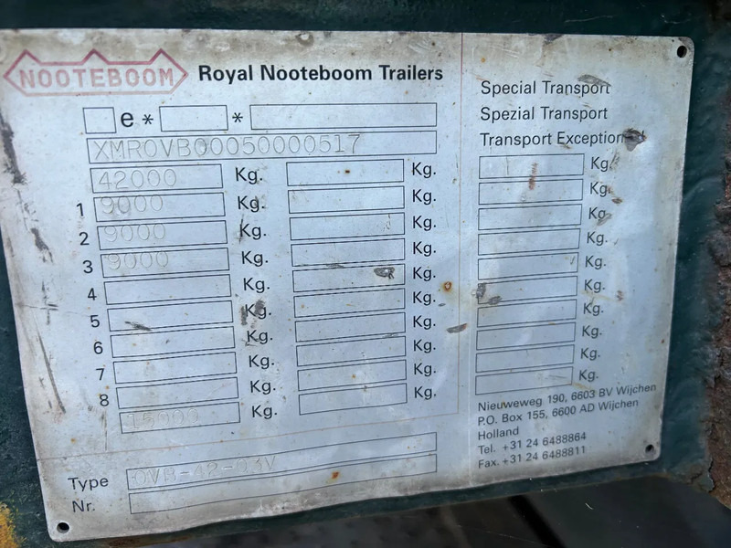 Pritschenauflieger/ Plattformauflieger Nooteboom | OVB 42-03-VB | 7 mtr extend | 3x Steering | Technical aprove: das Bild 15 Pritschenauflieger/ Plattformauflieger Nooteboom | OVB 42-03-VB | 7 mtr extend | 3x Steering | Technical aprove: das Bild 15