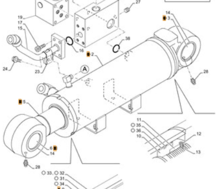 Case 47895787 - Hydraulikzylinder für Baumaschine: das Bild 1 Case 47895787 - Hydraulikzylinder für Baumaschine: das Bild 1