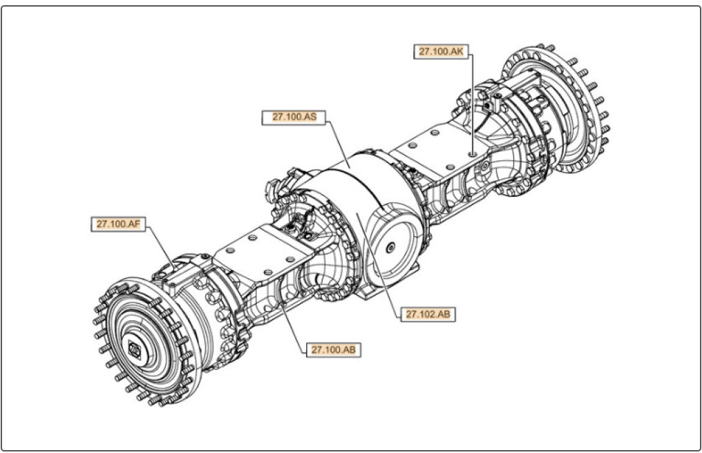Case 84259022 - Hinterachse für Baumaschine: das Bild 1 Case 84259022 - Hinterachse für Baumaschine: das Bild 1