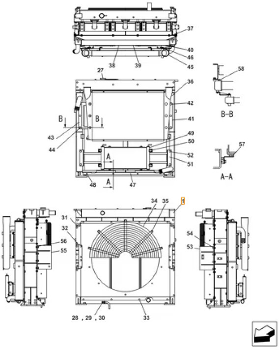 Case LN002530 - LN001620 - Ölkühler für Landmaschine: das Bild 1 Case LN002530 - LN001620 - Ölkühler für Landmaschine: das Bild 1