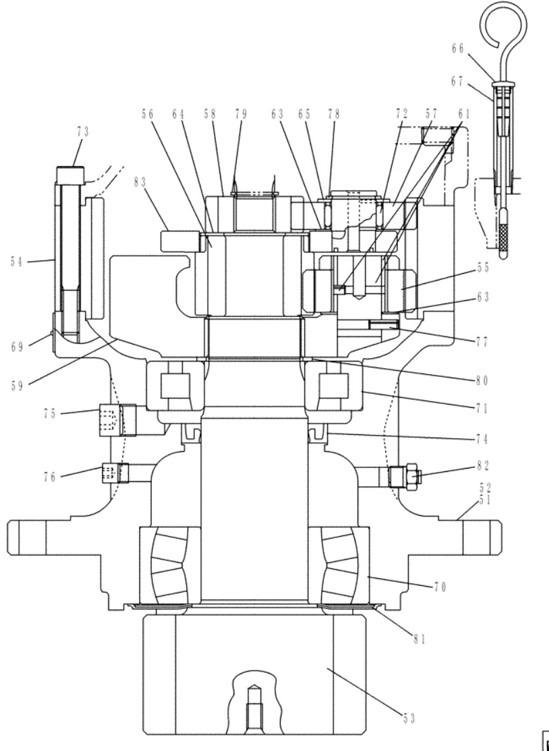 Case LN003340 - LN003340R - Schwenkmotor für Baumaschine: das Bild 1 Case LN003340 - LN003340R - Schwenkmotor für Baumaschine: das Bild 1