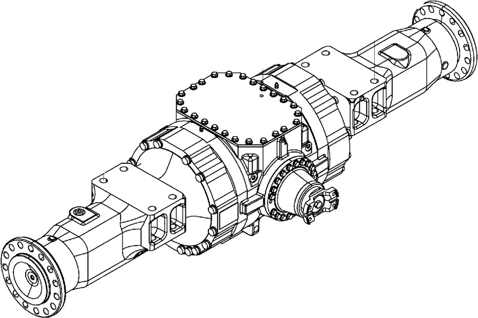 Hitachi 163f-00031 - 163F3-00031 - Hinterachse für Baumaschine: das Bild 1 Hitachi 163f-00031 - 163F3-00031 - Hinterachse für Baumaschine: das Bild 1