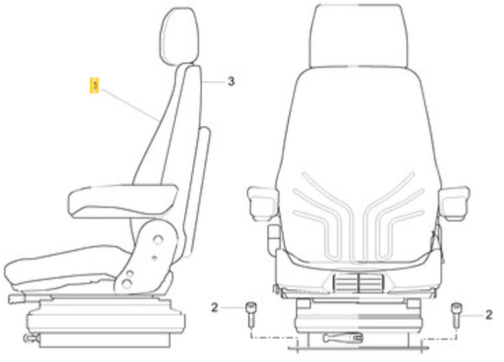 New Holland 7NM9-24100 - Sitz für Baumaschine: das Bild 1 New Holland 7NM9-24100 - Sitz für Baumaschine: das Bild 1
