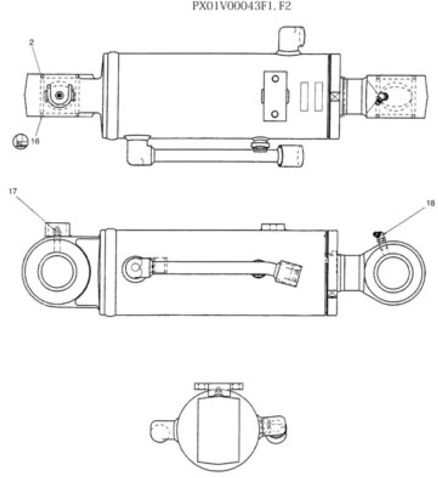 New Holland PX01V00043F2 - 72282054 - Hydraulikzylinder für Landmaschine: das Bild 1 New Holland PX01V00043F2 - 72282054 - Hydraulikzylinder für Landmaschine: das Bild 1