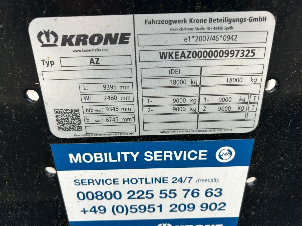 Krone 2 Achswechselfahrgestell, Typ: MAXI AZW 18 eL3B7 - Container/ Wechselfahrgestell Anhänger: das Bild 4 Krone 2 Achswechselfahrgestell, Typ: MAXI AZW 18 eL3B7 - Container/ Wechselfahrgestell Anhänger: das Bild 4