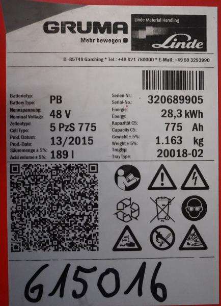 AIM 48 Volt 5 PzS 775 Ah - Batterie für Flurförderzeug: das Bild 5 AIM 48 Volt 5 PzS 775 Ah - Batterie für Flurförderzeug: das Bild 5