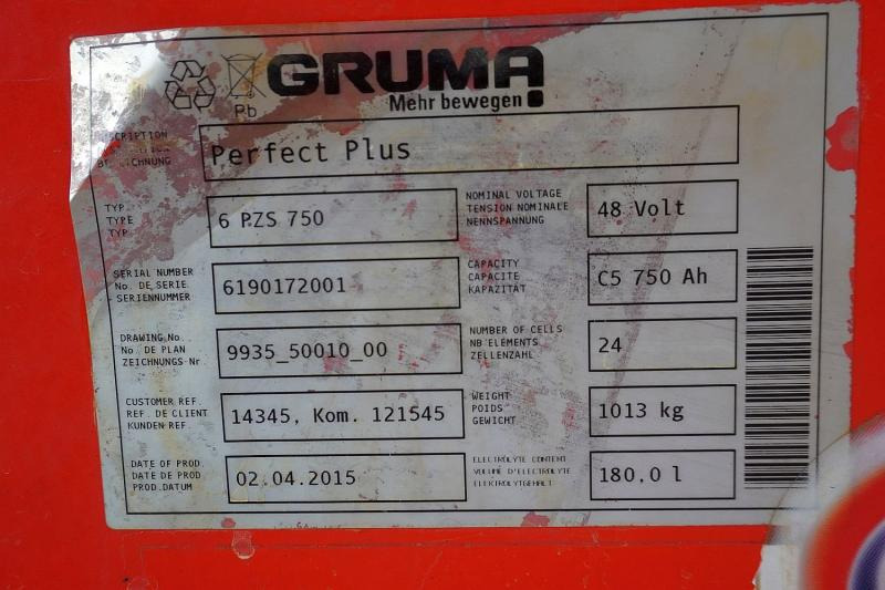 GRUMA 48 Volt 6 PzS 750 Ah - Batterie für Flurförderzeug: das Bild 5 GRUMA 48 Volt 6 PzS 750 Ah - Batterie für Flurförderzeug: das Bild 5
