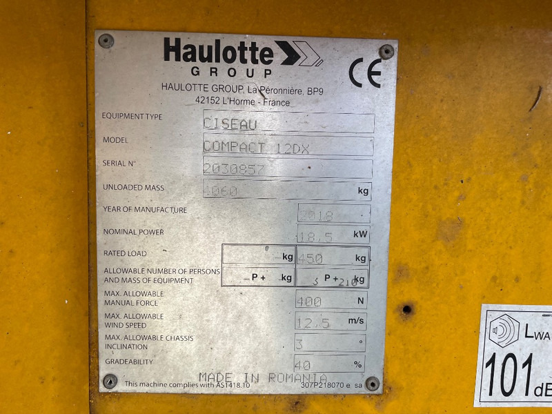 Haulotte Compact 12 DX - Scherenbühne: das Bild 3 Haulotte Compact 12 DX - Scherenbühne: das Bild 3