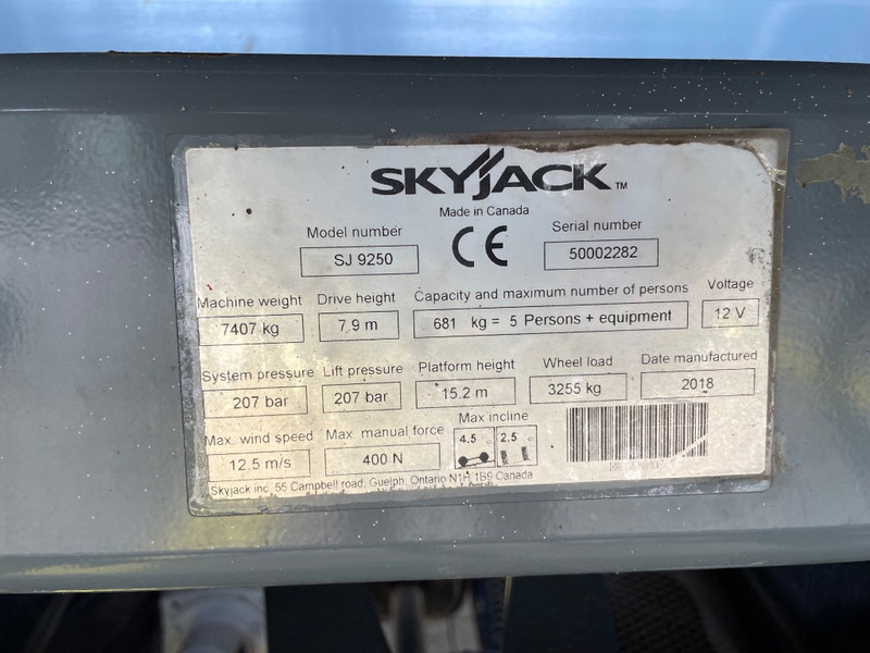Skyjack SJ 9250 RT - Scherenbühne: das Bild 3 Skyjack SJ 9250 RT - Scherenbühne: das Bild 3