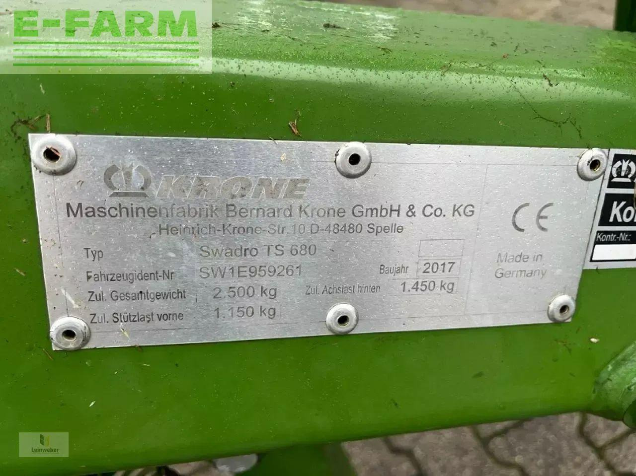 Krone swadro ts 680 - Heuwender/ Wenderechen: das Bild 5 Krone swadro ts 680 - Heuwender/ Wenderechen: das Bild 5