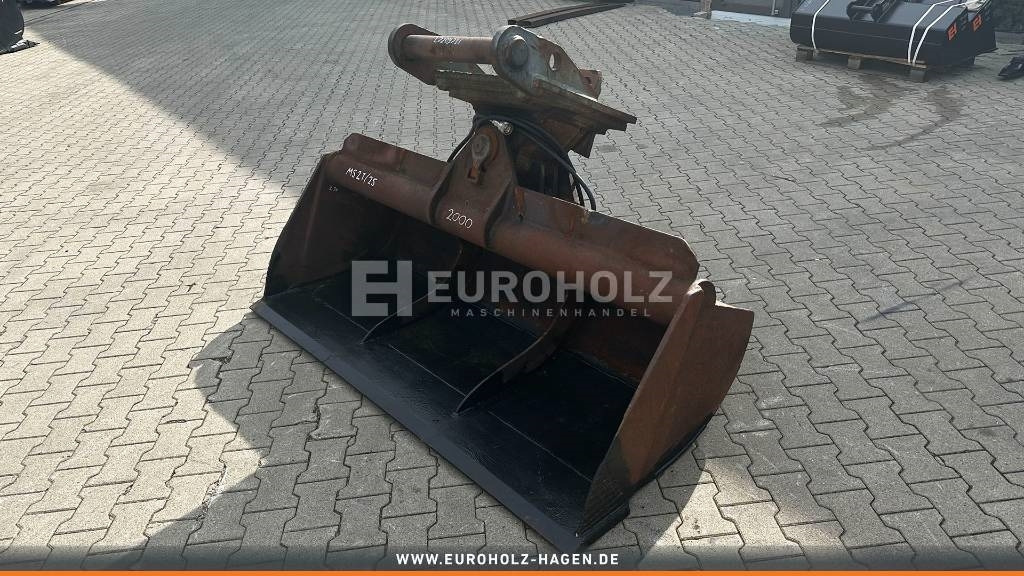 Baggerschaufel für Baumaschine Grabenräumlöffel hydr für MS21 MS25 2000 mm gebr: das Bild 7