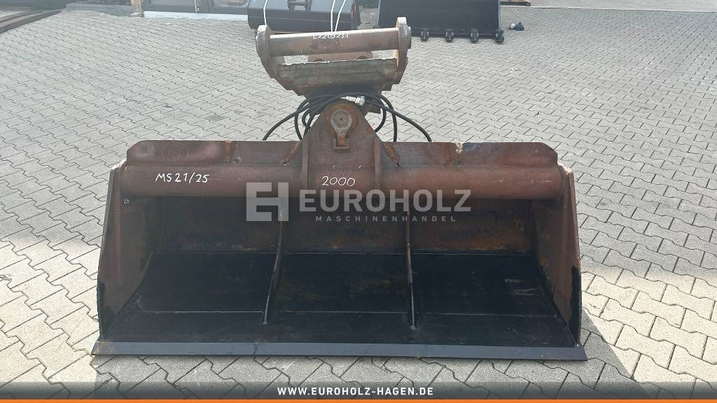 Baggerschaufel für Baumaschine Grabenräumlöffel hydr für MS21 MS25 2000 mm gebr: das Bild 8