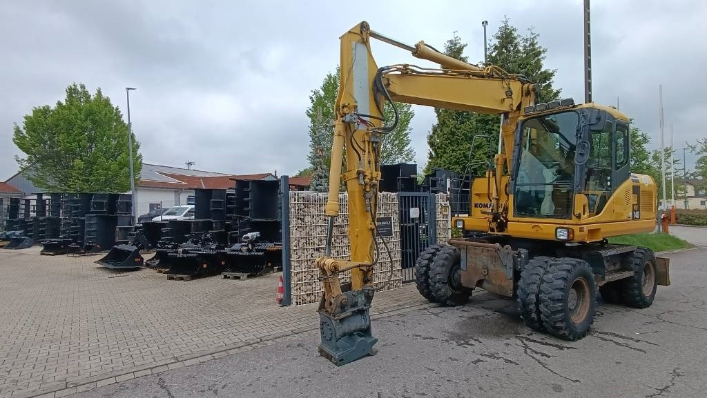 Mobilbagger Komatsu PW 140 Mobilbagger Powertilt Schnellwechsler MS 10: das Bild 23 Mobilbagger Komatsu PW 140 Mobilbagger Powertilt Schnellwechsler MS 10: das Bild 23