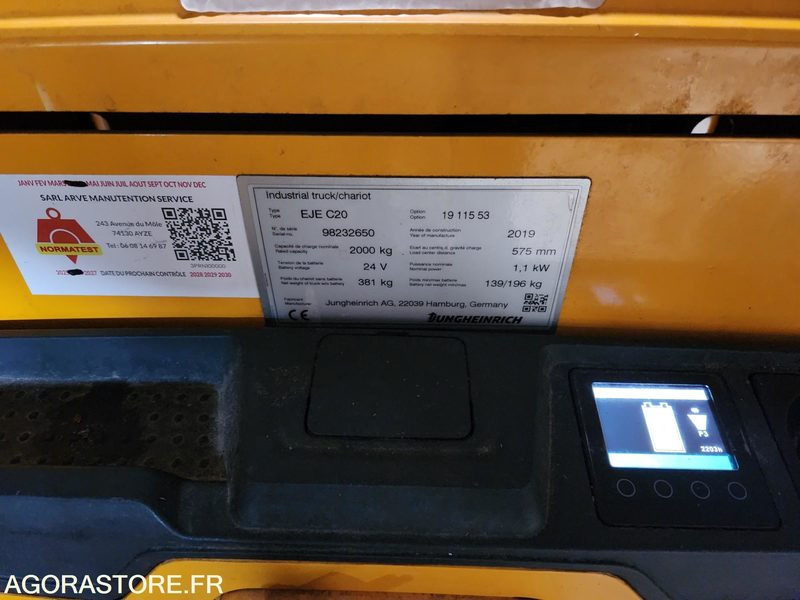 2 TRANSPALETTES ELECTRIQUE A LEVEE INITIALE 24V 150Ah CHARGEUR EMBARQUE DE 2019 - Niederhubwagen: das Bild 3 2 TRANSPALETTES ELECTRIQUE A LEVEE INITIALE 24V 150Ah CHARGEUR EMBARQUE DE 2019 - Niederhubwagen: das Bild 3