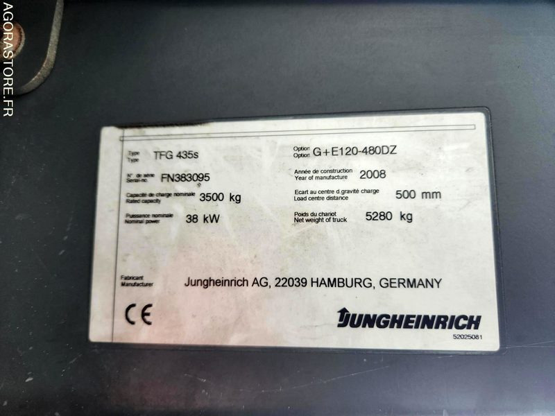 CHARIOT JUNGHEINRICH DFG 435s 480DZ - 2008 / 3260 HEURES - Treibgasstapler: das Bild 4 CHARIOT JUNGHEINRICH DFG 435s 480DZ - 2008 / 3260 HEURES - Treibgasstapler: das Bild 4