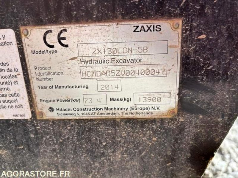 PELLE A CHENILLE ACIER HITACHI ZX130LCN-5B - Bagger: das Bild 4 PELLE A CHENILLE ACIER HITACHI ZX130LCN-5B - Bagger: das Bild 4