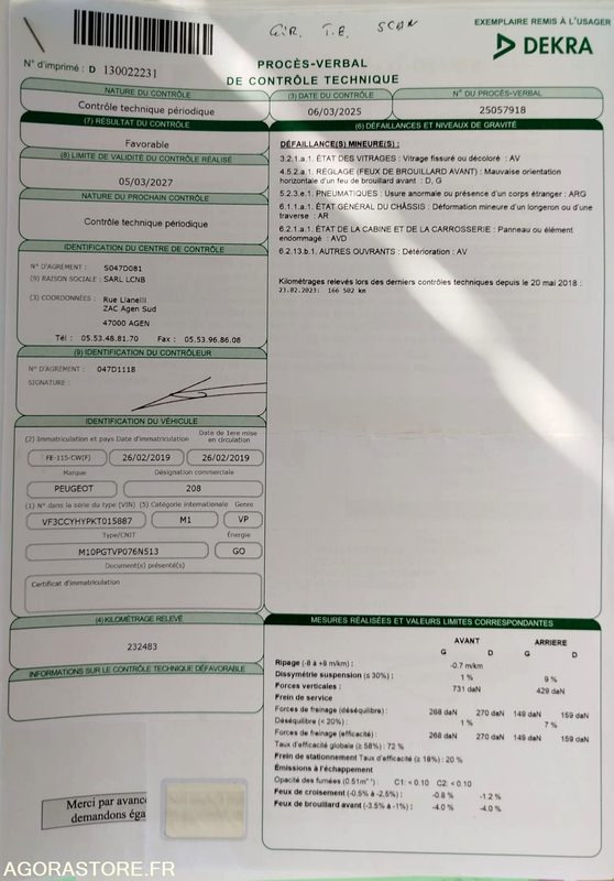 PKW PEUGEOT 208 - 2019 - 232606 KM: das Bild 16