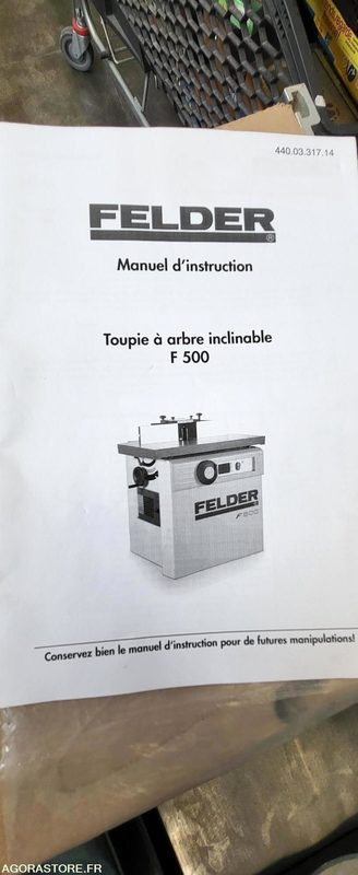 Toupie à arbre inclinable F 500 - Très bon état - Werkzeug/ Gerät: das Bild 1 Toupie à arbre inclinable F 500 - Très bon état - Werkzeug/ Gerät: das Bild 1