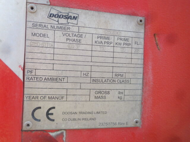 Doosan G150 - Stromgenerator: das Bild 3 Doosan G150 - Stromgenerator: das Bild 3