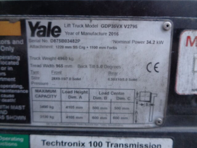 Yale GDP 35 VX - Gabelstapler: das Bild 4 Yale GDP 35 VX - Gabelstapler: das Bild 4