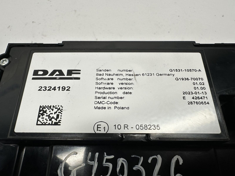 DAF AC, heater control, switch - Steuergerät für LKW: das Bild 3 DAF AC, heater control, switch - Steuergerät für LKW: das Bild 3