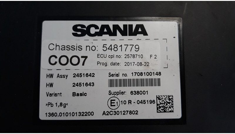 Scania R - Steuergerät für LKW: das Bild 4 Scania R - Steuergerät für LKW: das Bild 4