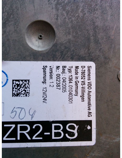 MAN ZR2-BS - VDO D78052 VS - Steuergerät: das Bild 4 MAN ZR2-BS - VDO D78052 VS - Steuergerät: das Bild 4