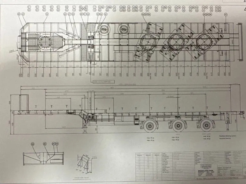 Broshuis 3 X EXTENDABLE TOTALE 42 M + EXTENSION TRACK DEFECTIVE - Tieflader Auflieger: das Bild 2 Broshuis 3 X EXTENDABLE TOTALE 42 M + EXTENSION TRACK DEFECTIVE - Tieflader Auflieger: das Bild 2