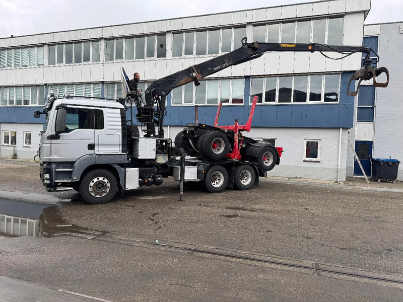MAN TGS 33.480 6X4 + HIAB 251S.82 + TRAILER 2 AXLE KRAEMER - Holztransporter, Autokran: das Bild 2 MAN TGS 33.480 6X4 + HIAB 251S.82 + TRAILER 2 AXLE KRAEMER - Holztransporter, Autokran: das Bild 2